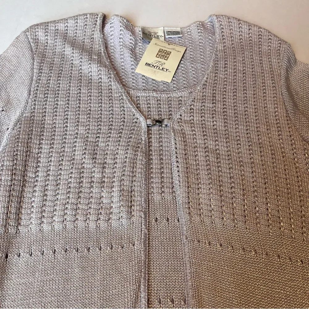 Bentley Women's Sweater 2 fer Light lavender Large